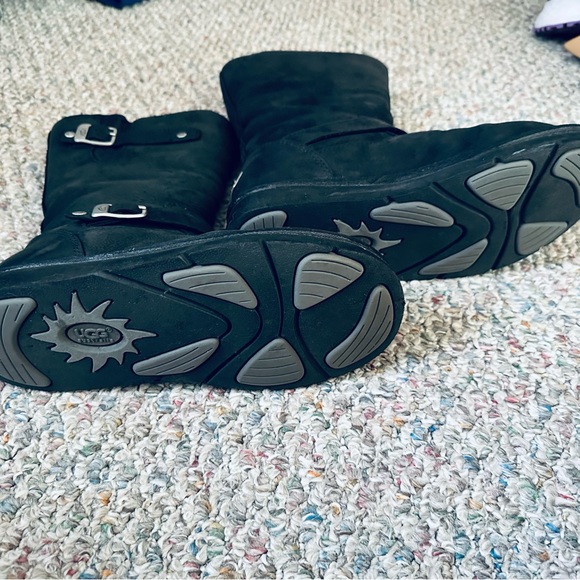 Rare leather Ugg motorcycle boots size 7 - Picture 4 of 10